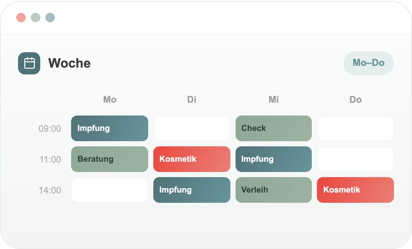 BRRY Termin+ Wochenplan mit Terminen